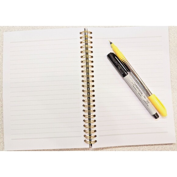 Hardcover Moth & Moon Gothic Notebook – 5.5x8.3 – Spiral Journal– 164 Pages - Picture 4 of 4